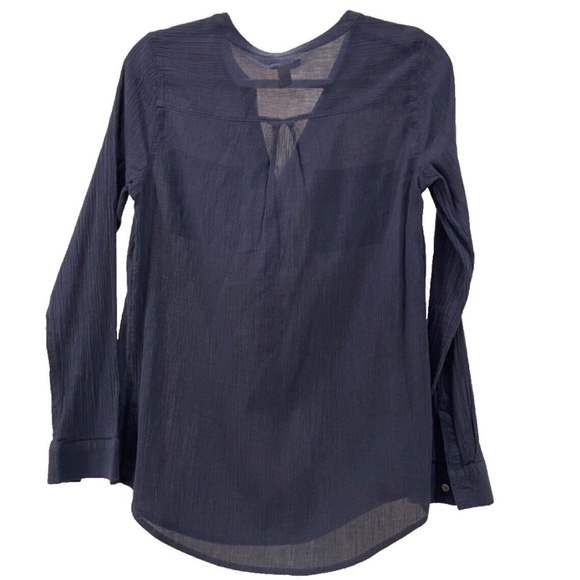 Old Navy‎ Women's Gauzy Long Sleeve Blouse; Stretchy; Navy; Size S - Picture 2 of 3